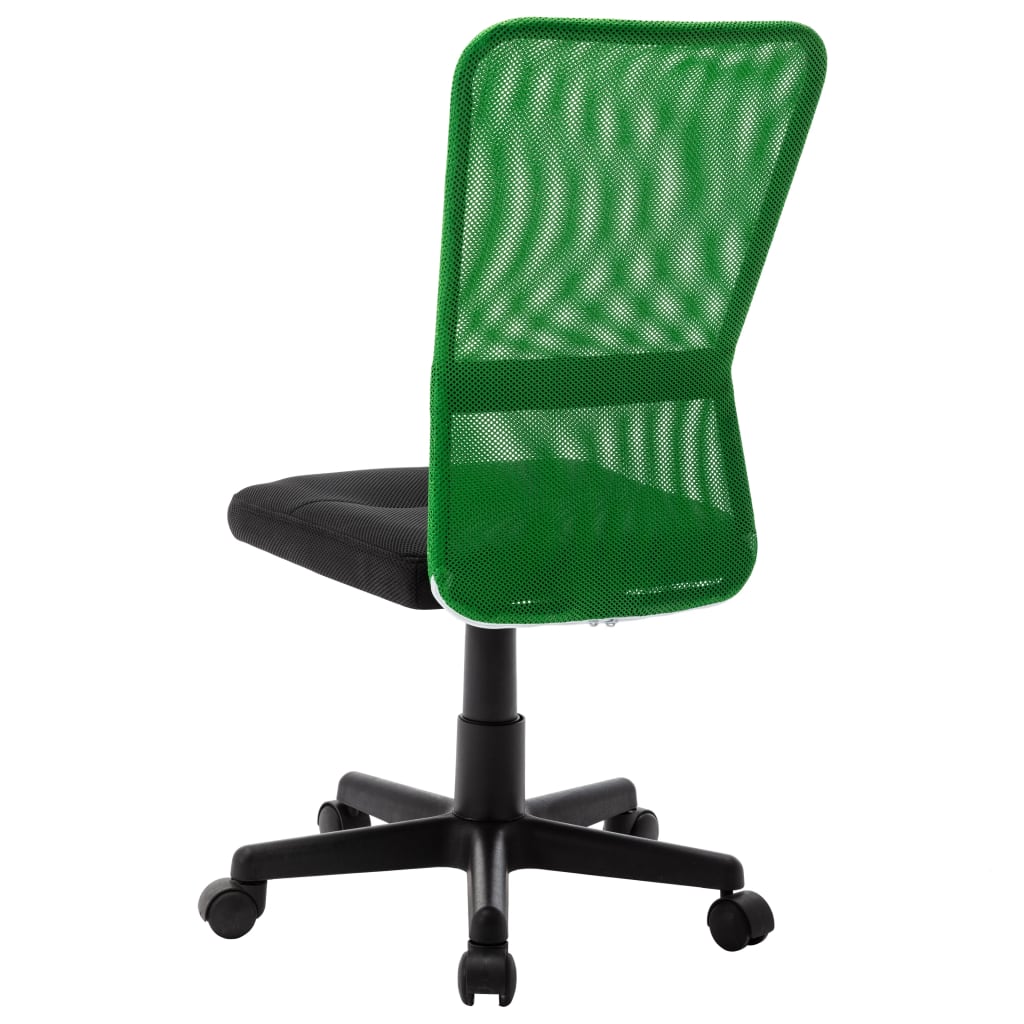 vidaXL Cadeira de escritório 44x52x100cm tecido de malha preto e verde