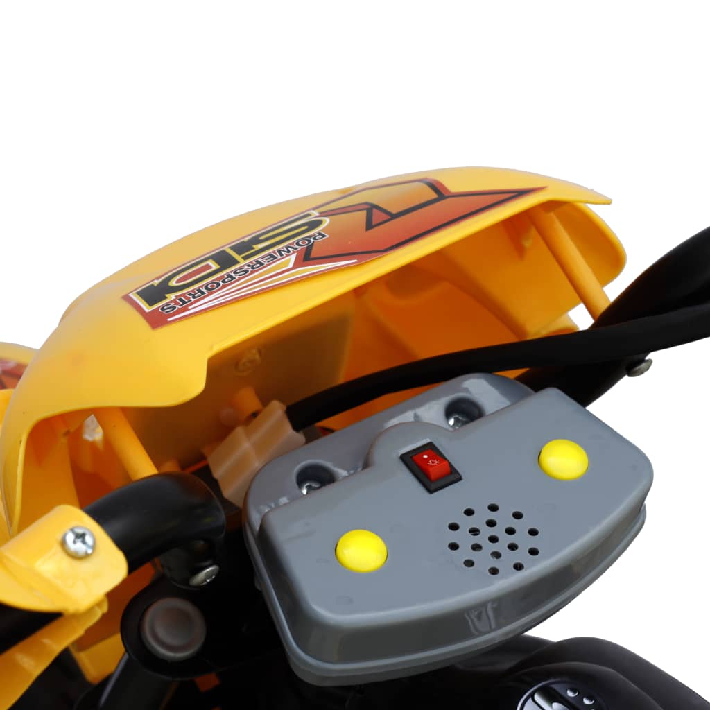 vidaXL Motocicleta para crianças amarelo e preto