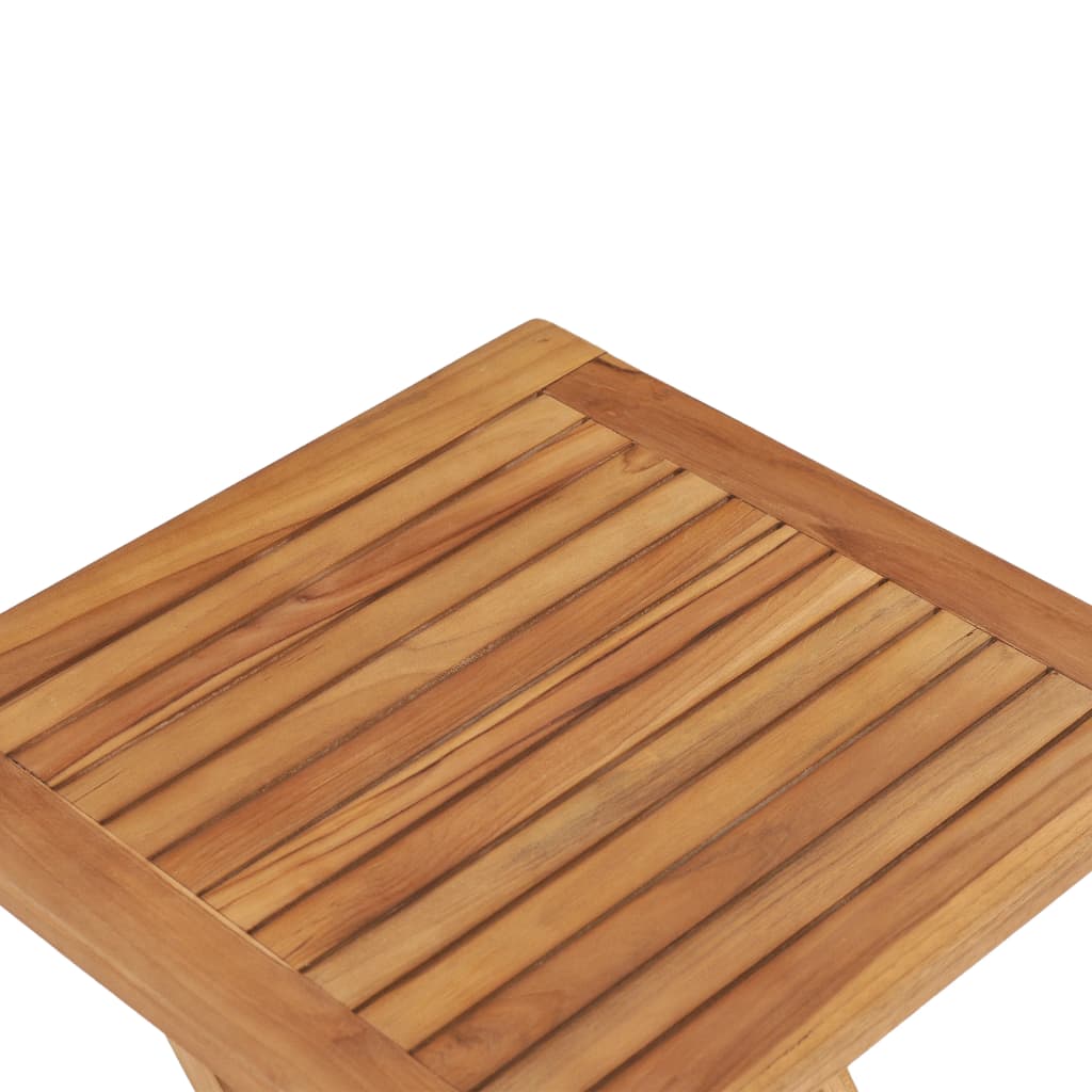 vidaXL Mesa de jardim dobrável 45x45x45 cm madeira de teca maciça