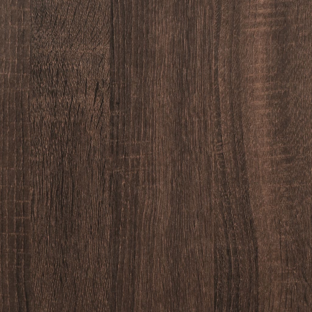 vidaXL Estante 100x26x180 cm derivados madeira/metal carvalho castanho