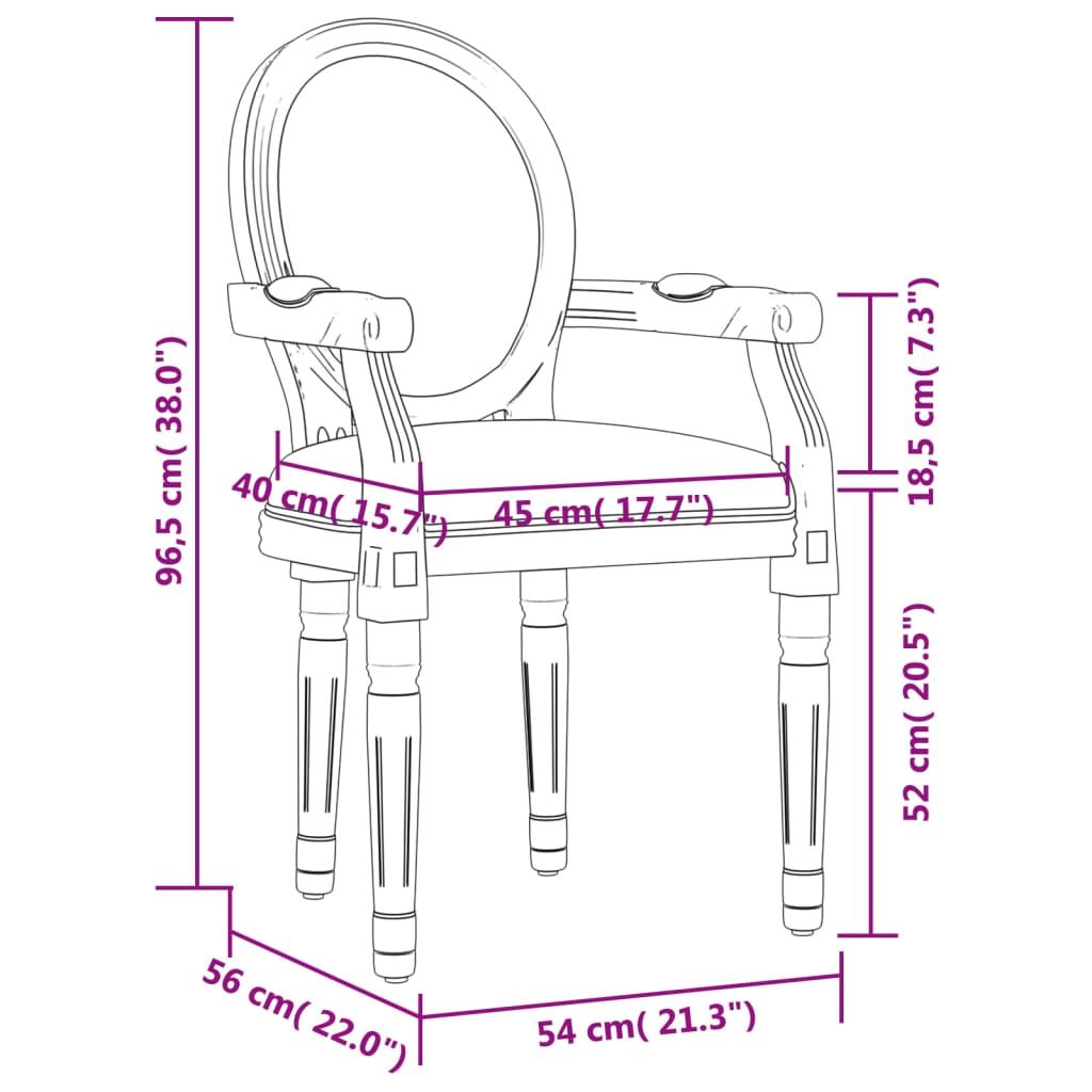 vidaXL Cadeira de jantar 54x56x96,5 cm linho bege
