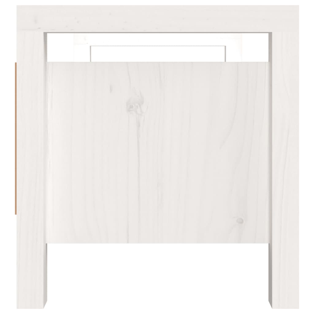 vidaXL Banco de corredor 80x40x43 cm madeira de pinho maciça branco