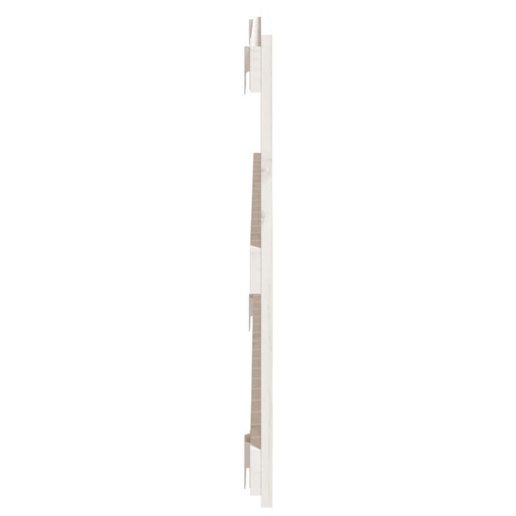 vidaXL Cabeceira de parede 108x3x60 cm madeira de pinho maciça branco