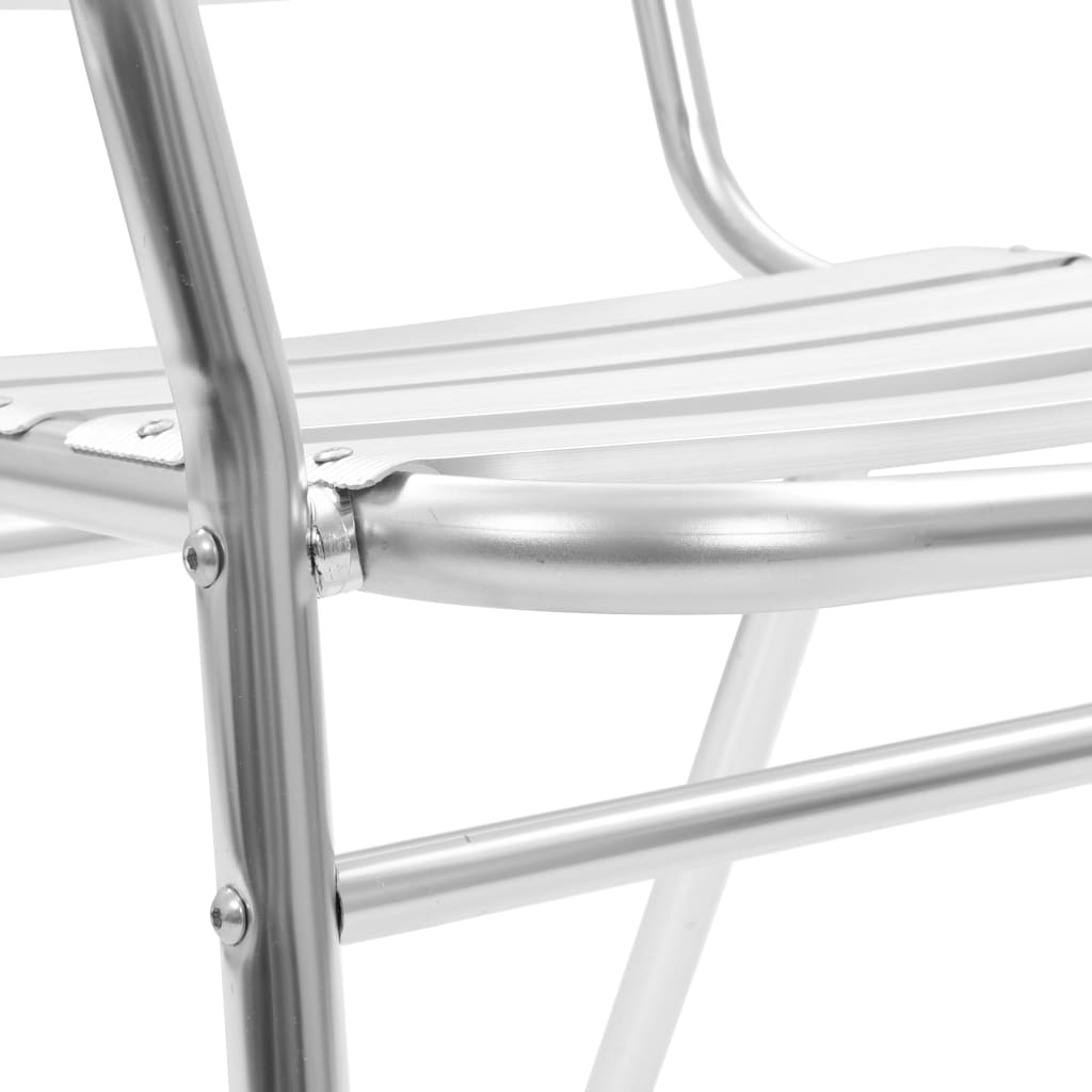 vidaXL Cadeiras de exterior empilháveis 2 pcs alumínio