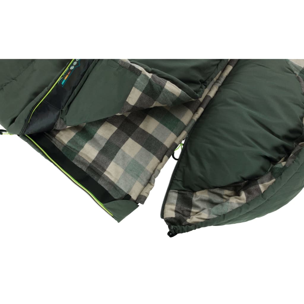 Outwell Saco-cama duplo Camper Lux verde-floresta