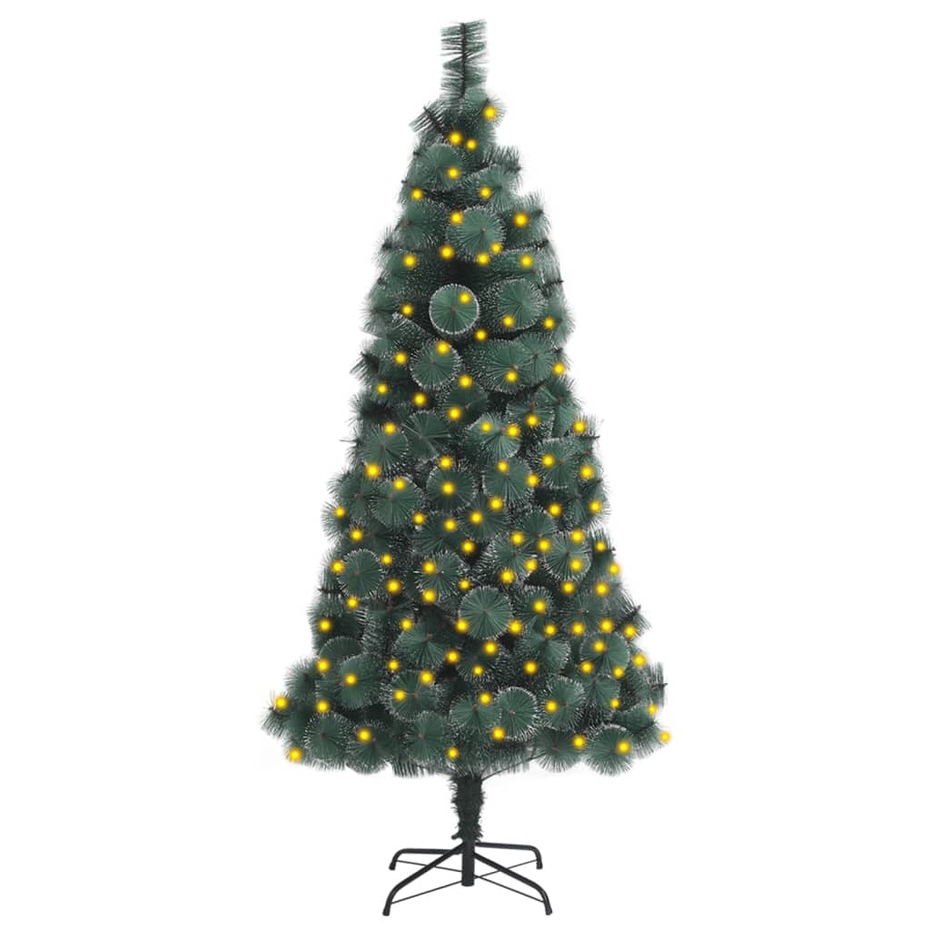 vidaXL Árvore Natal artificial pré-iluminada 150 cm PVC e PE verde