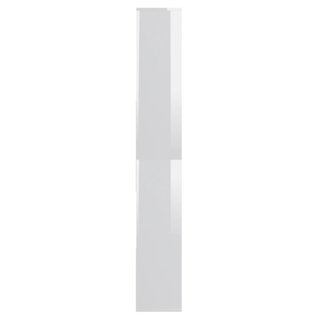 vidaXL Estante 67x24x161 cm contraplacado branco brilhante