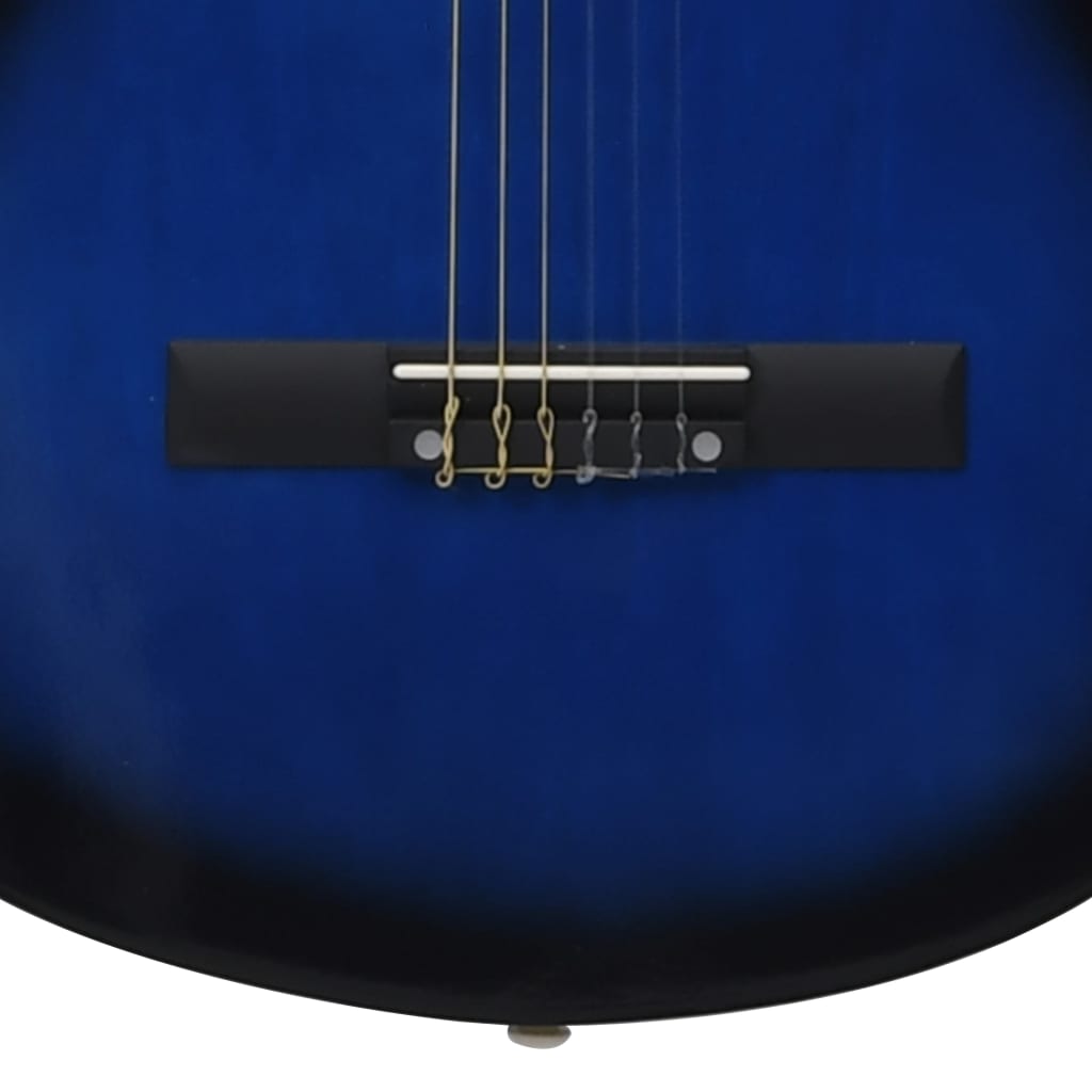 vidaXL Guitarra clássica para iniciantes com saco 4/4 39" azul