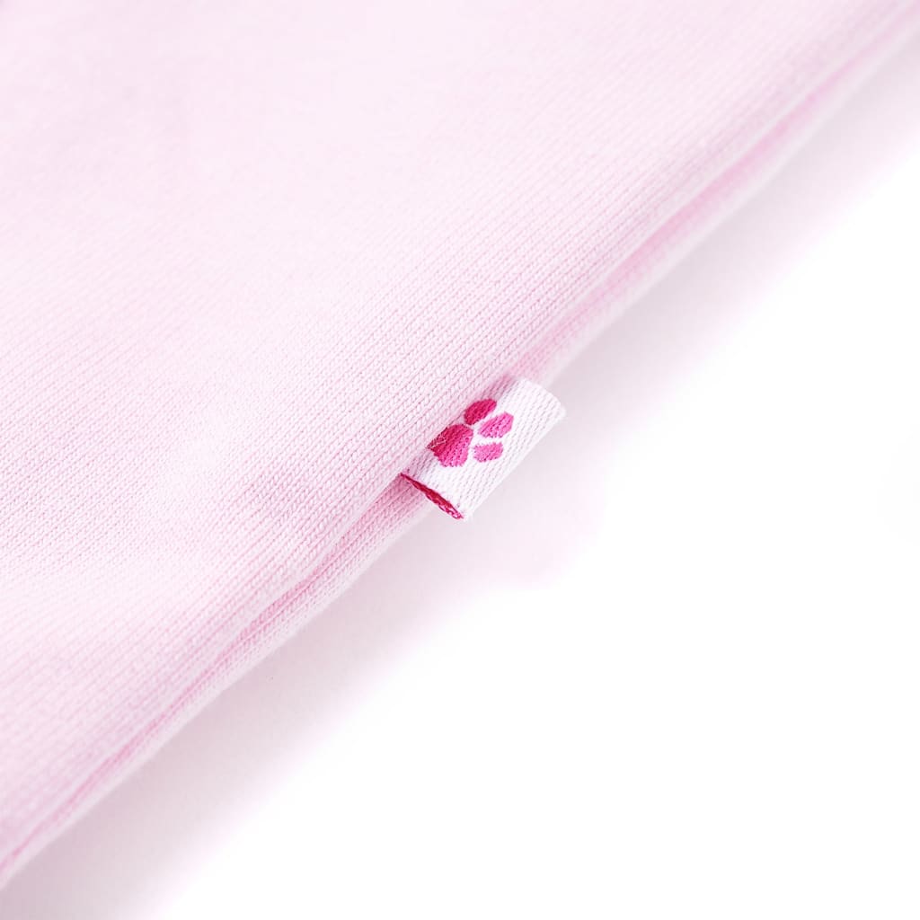 Sweatshirt para criança com capuz rosa-claro 92
