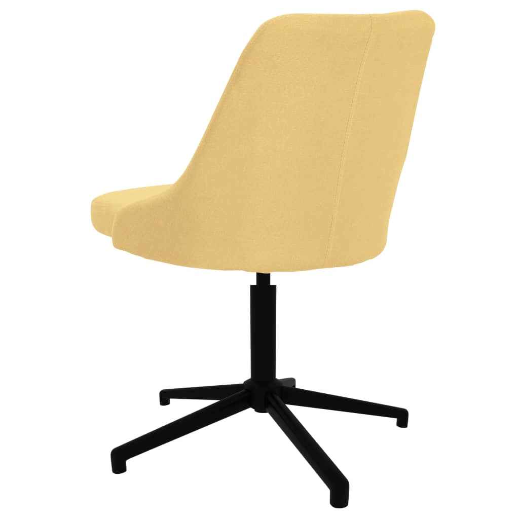 vidaXL Cadeira de escritório giratória tecido amarelo