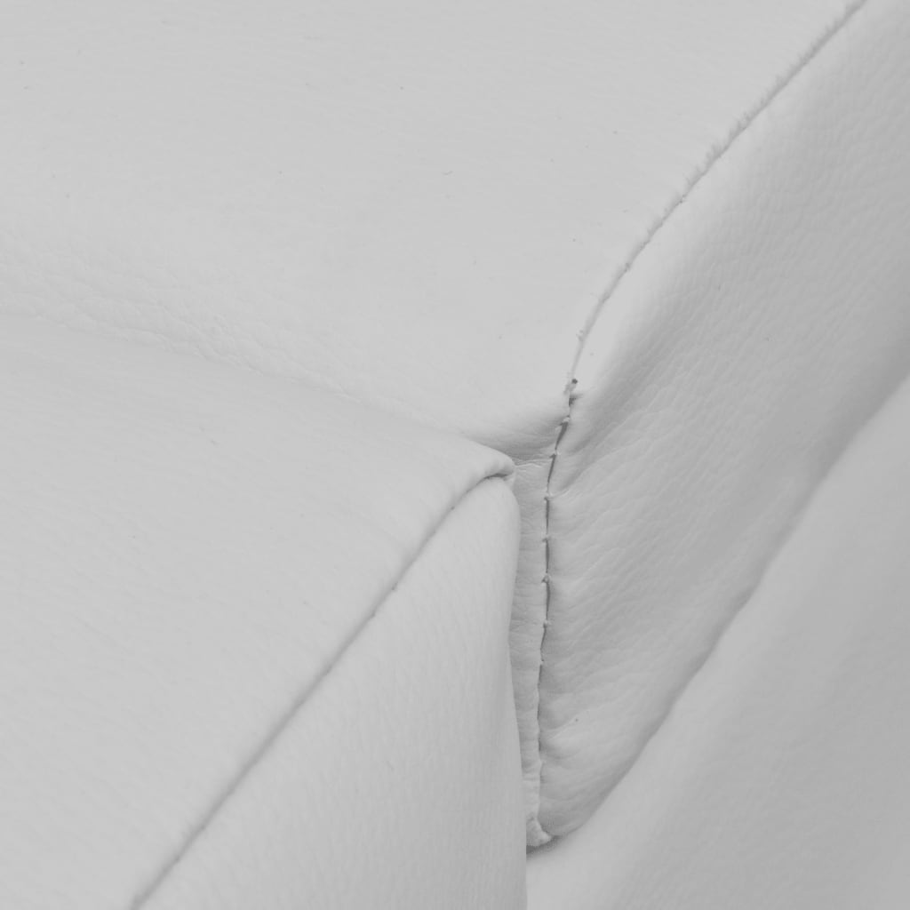 vidaXL Chaise longue couro artificial branco