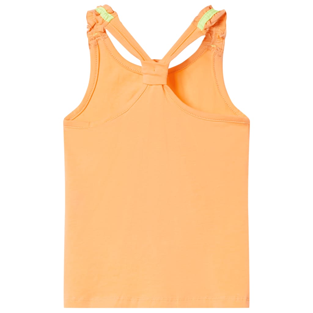 T-shirt de alças para criança laranja brilhante 92