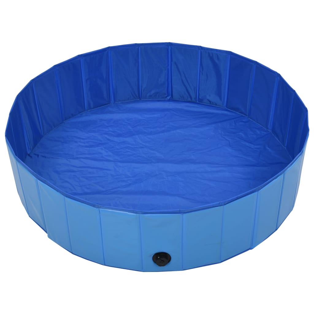 vidaXL Piscina para cães dobrável 120x30 cm PVC azul