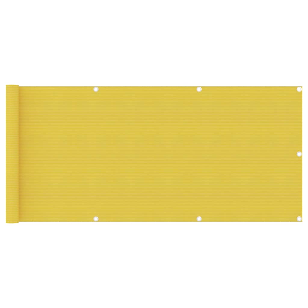 vidaXL Tela varanda PEAD 75x400 cm amarelo