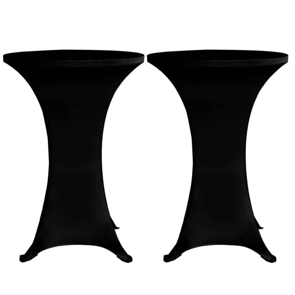 vidaXL Capa para mesa de pé elástica Ø70 cm 4 pcs preto