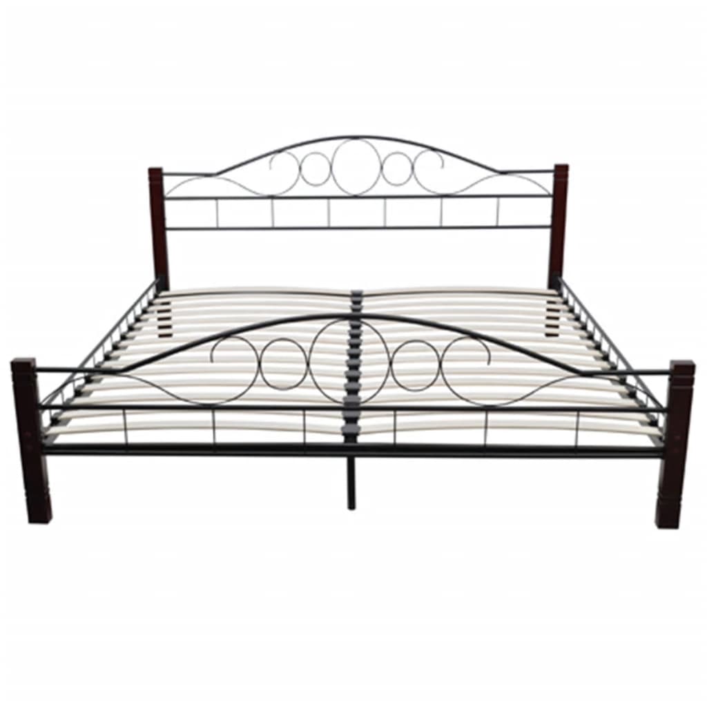 vidaXL Estrutura de cama metal 160x200 cm preto