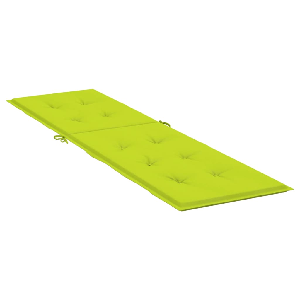 vidaXL Almofadão cadeira de terraço (75+105)x50x3cm verde brilhante