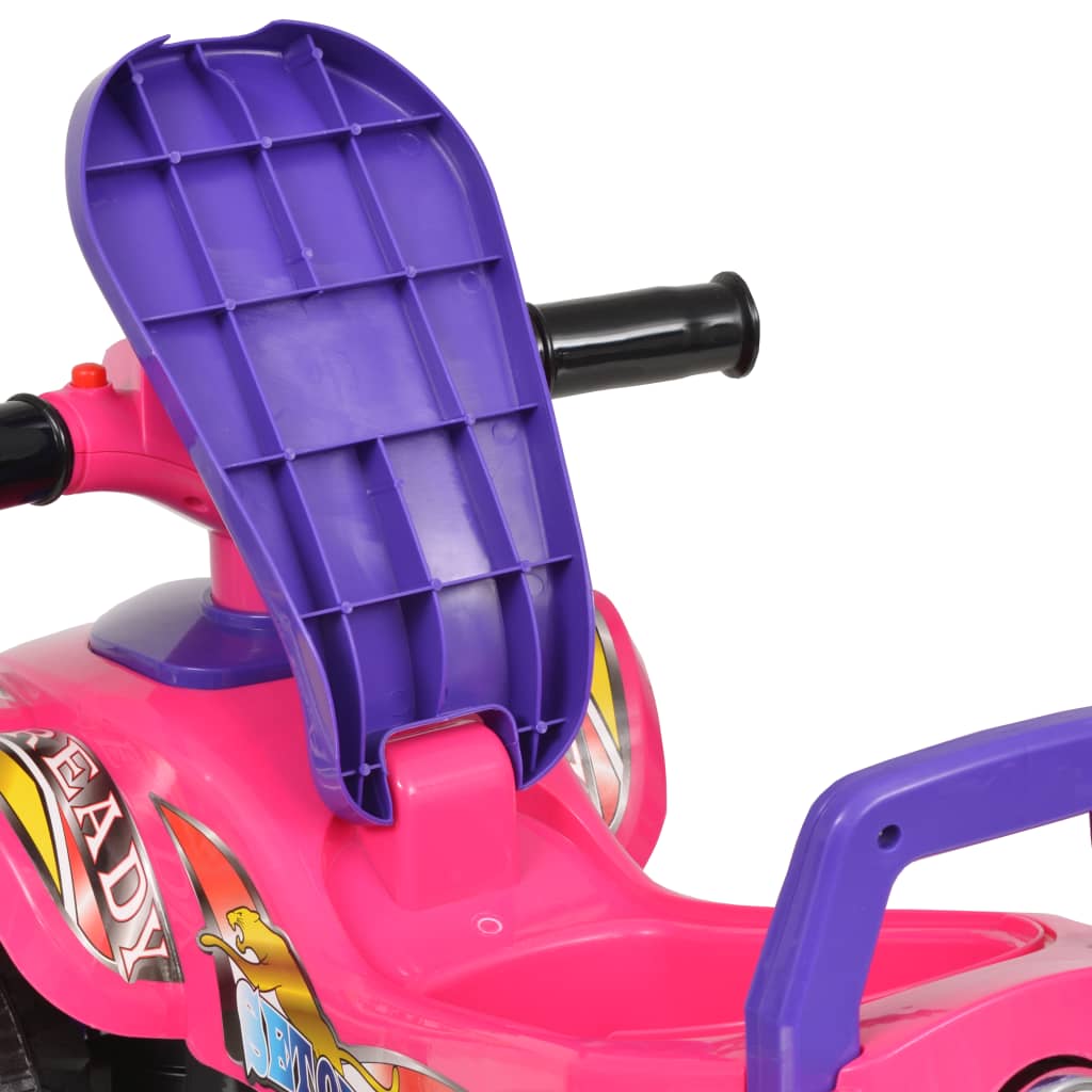 vidaXL Moto4 para crianças com som e luz rosa e roxo