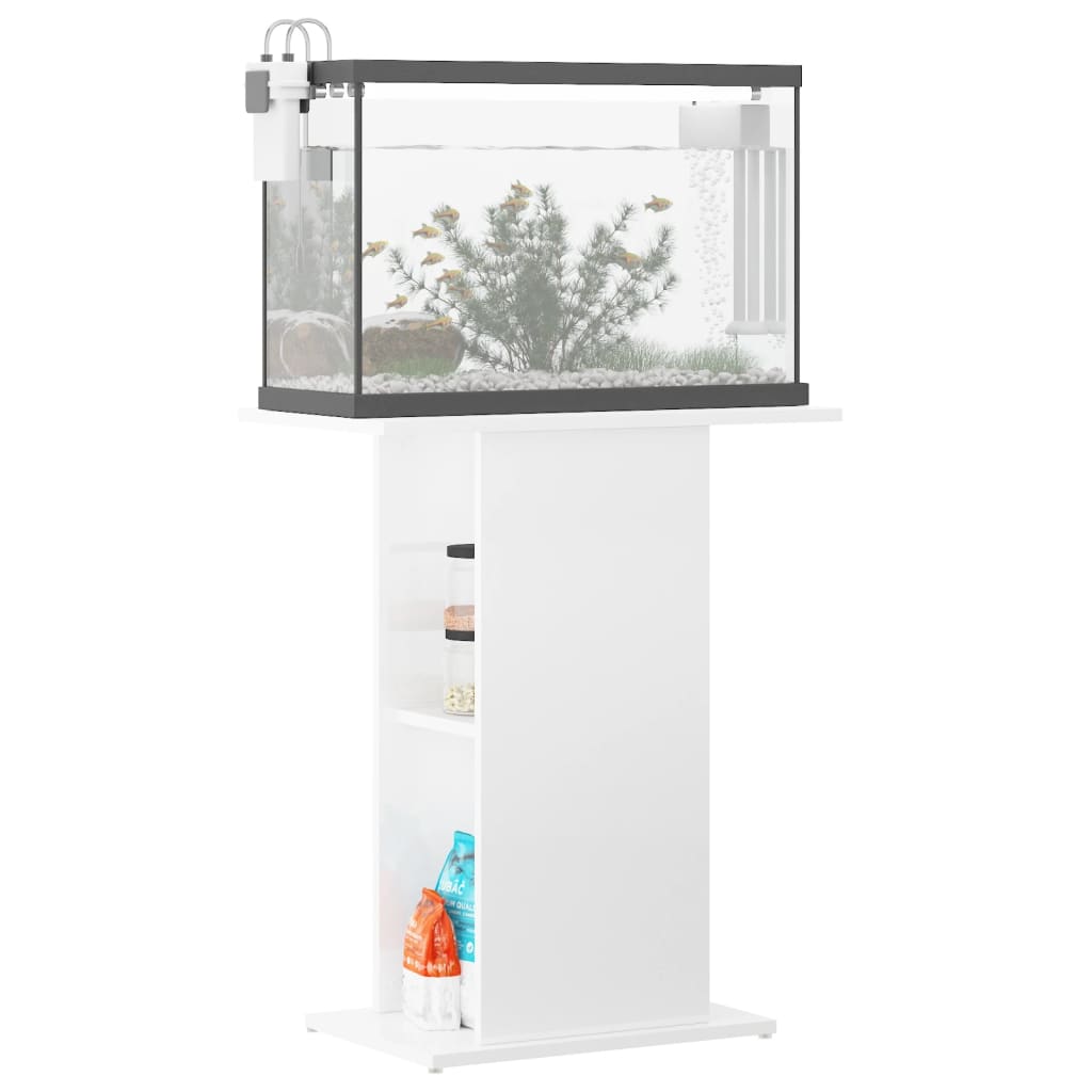 vidaXL Suporte aquário 60,5x36x72,5 cm deriv. madeira branco brilhante
