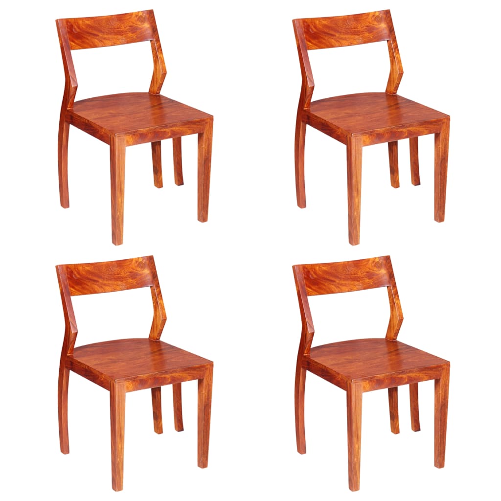 vidaXL Cadeiras de jantar 4 pcs madeira acácia e sheesham maciça