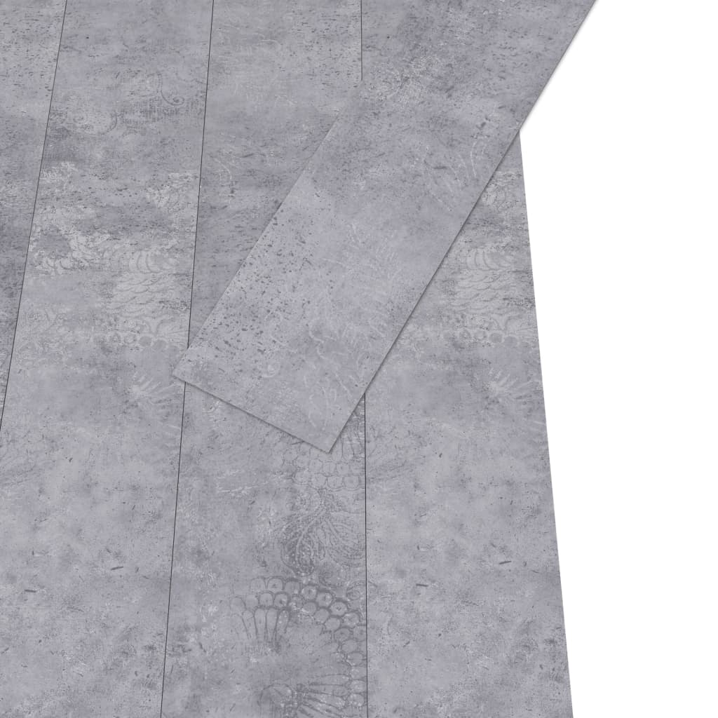 vidaXL Tábuas de soalho PVC autoadesivo 4,46 m² 3 mm cinzento cimento