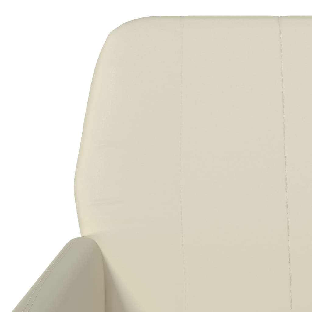 vidaXL Cadeira c/ apoio de braços 61x78x80 cm couro artificial creme