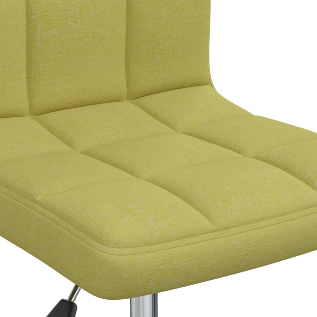 vidaXL Cadeiras de jantar giratórias 2 pcs tecido verde