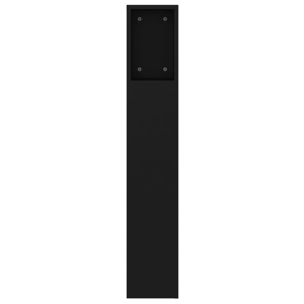 vidaXL Armário de cabeceira 160x18,5x104,5 cm preto