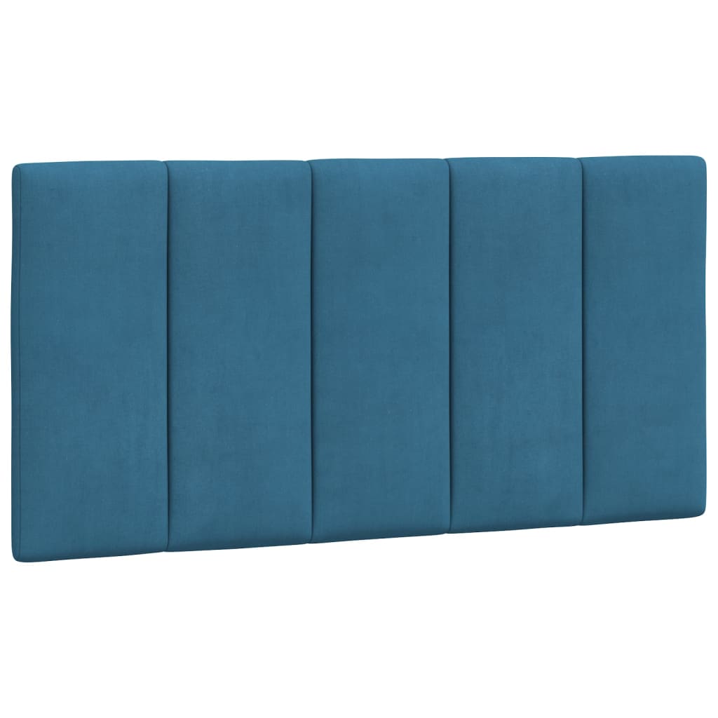vidaXL Estrutura de cama c/ cabeceira 100x200 cm veludo azul