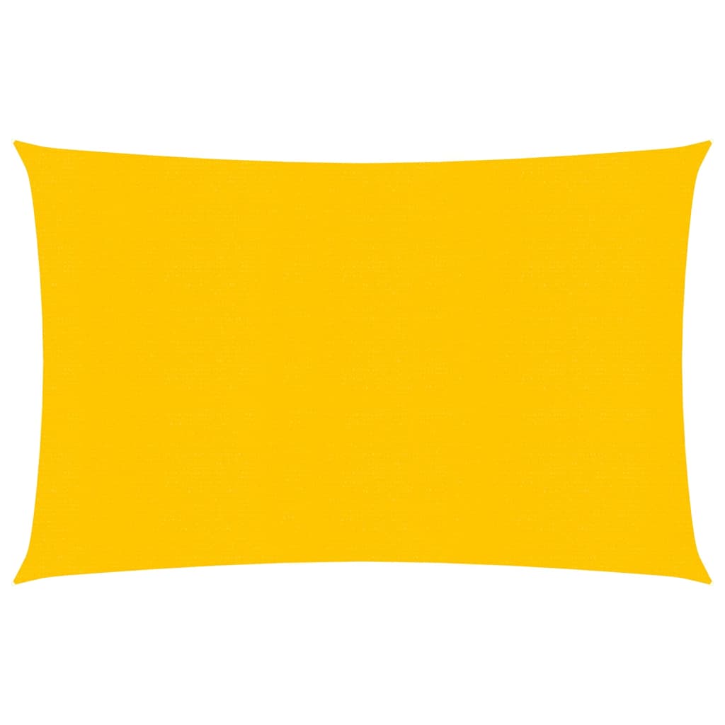 vidaXL Para-sol estilo vela 160 g/m² 2,5x4 m PEAD amarelo