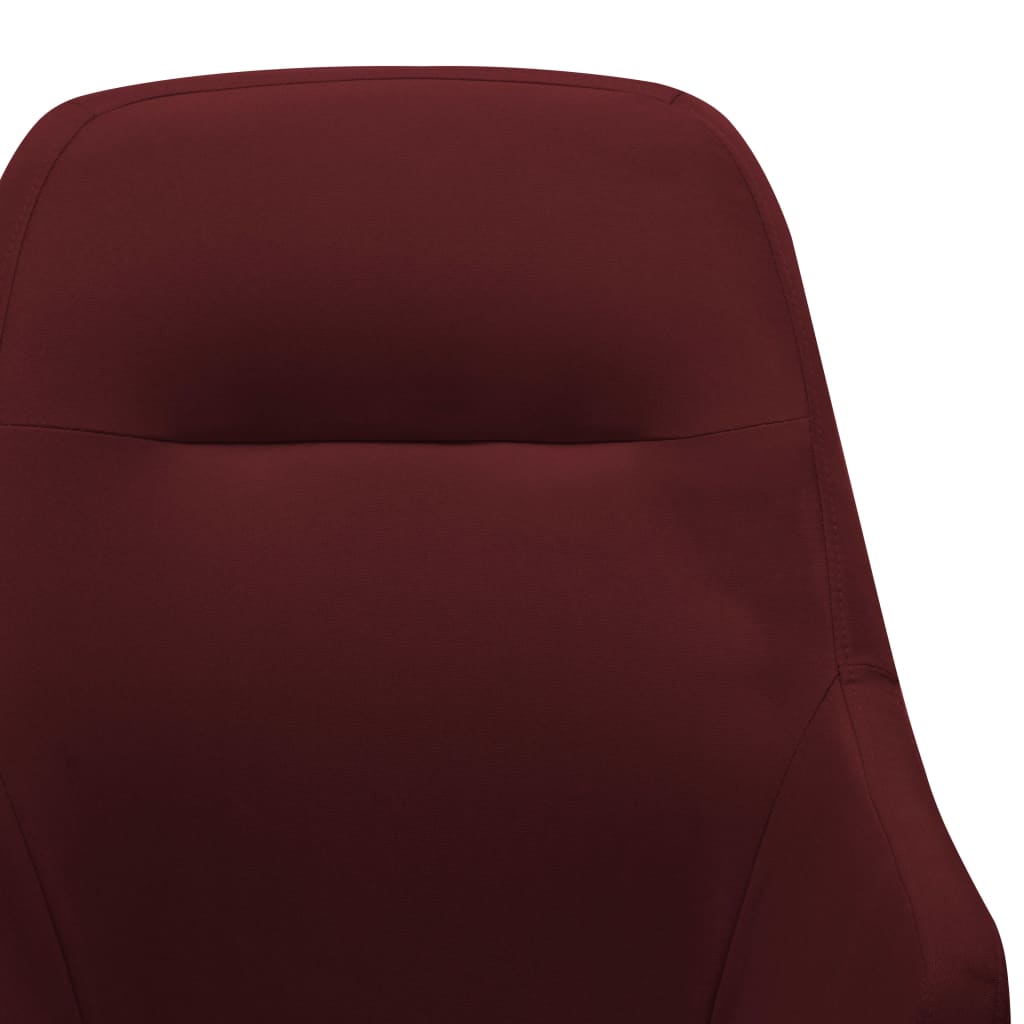vidaXL Cadeira de baloiço tecido vermelho tinto