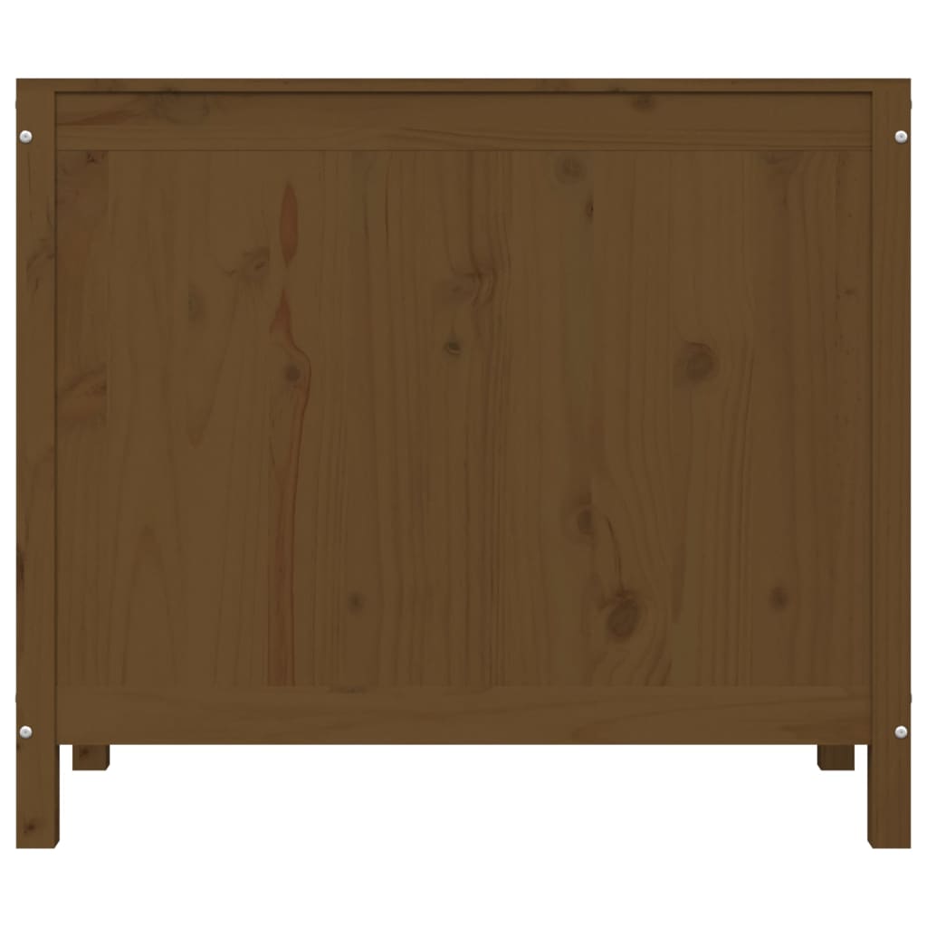 vidaXL Caixa p/ roupa 88,5x44x76 cm madeira pinho maciça castanho mel