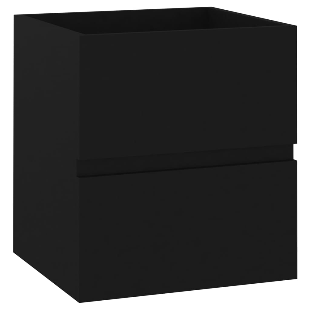 vidaXL Armário lavatório 41x38,5x45 cm contraplacado preto