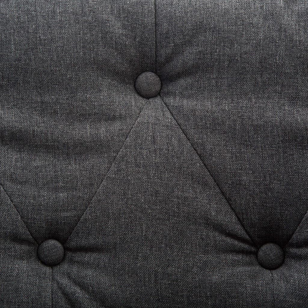 vidaXL Poltrona em tecido cinzento-escuro