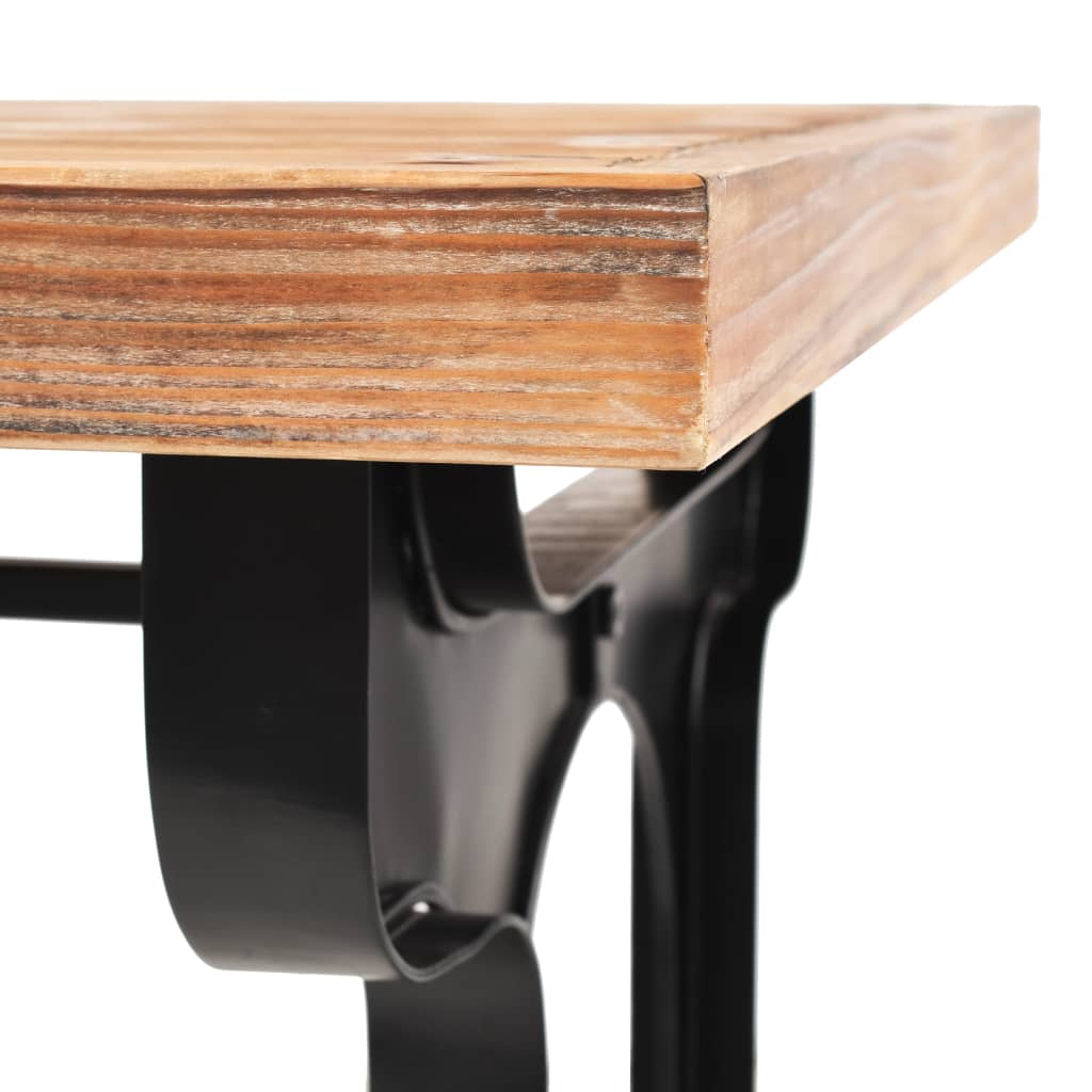 vidaXL Mesa de jantar madeira de abeto maciça 122x65x82 cm