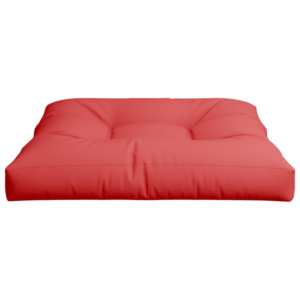 vidaXL Almofadão para sofá de paletes 80x80x12 cm tecido vermelho