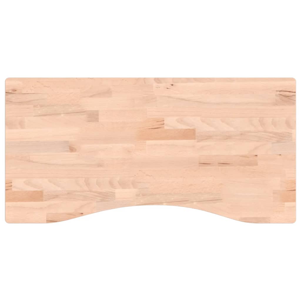 vidaXL Tampo de secretária 80x(36-40)x1,5 cm madeira de faia maciça