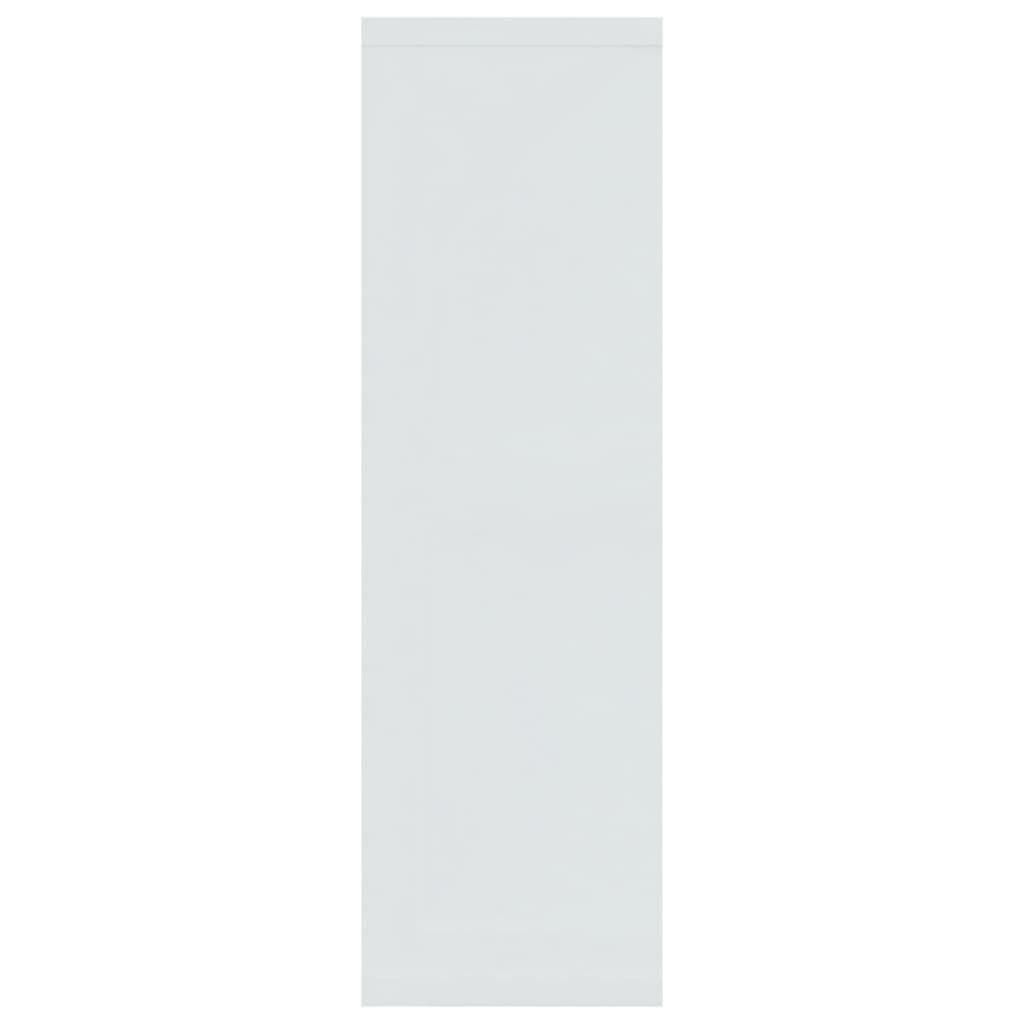 vidaXL Prateleira de parede 85x16x52,5 cm madeira branco brilhante