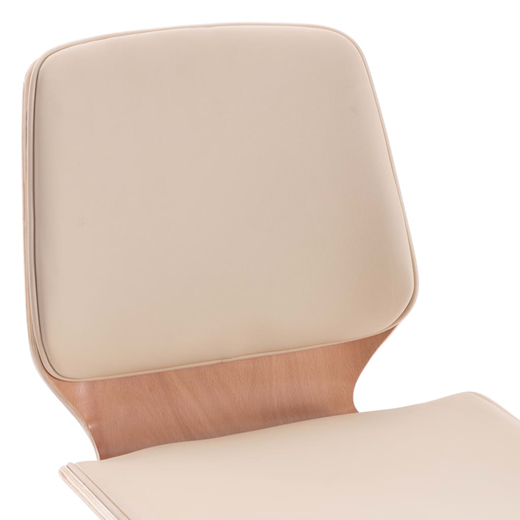 vidaXL Cadeiras de jantar 2 pcs couro artificial cor creme