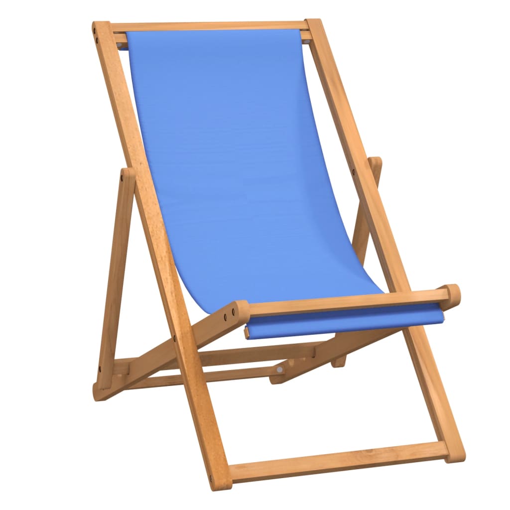 vidaXL Cadeira de pátio em teca 56x105x96 cm azul