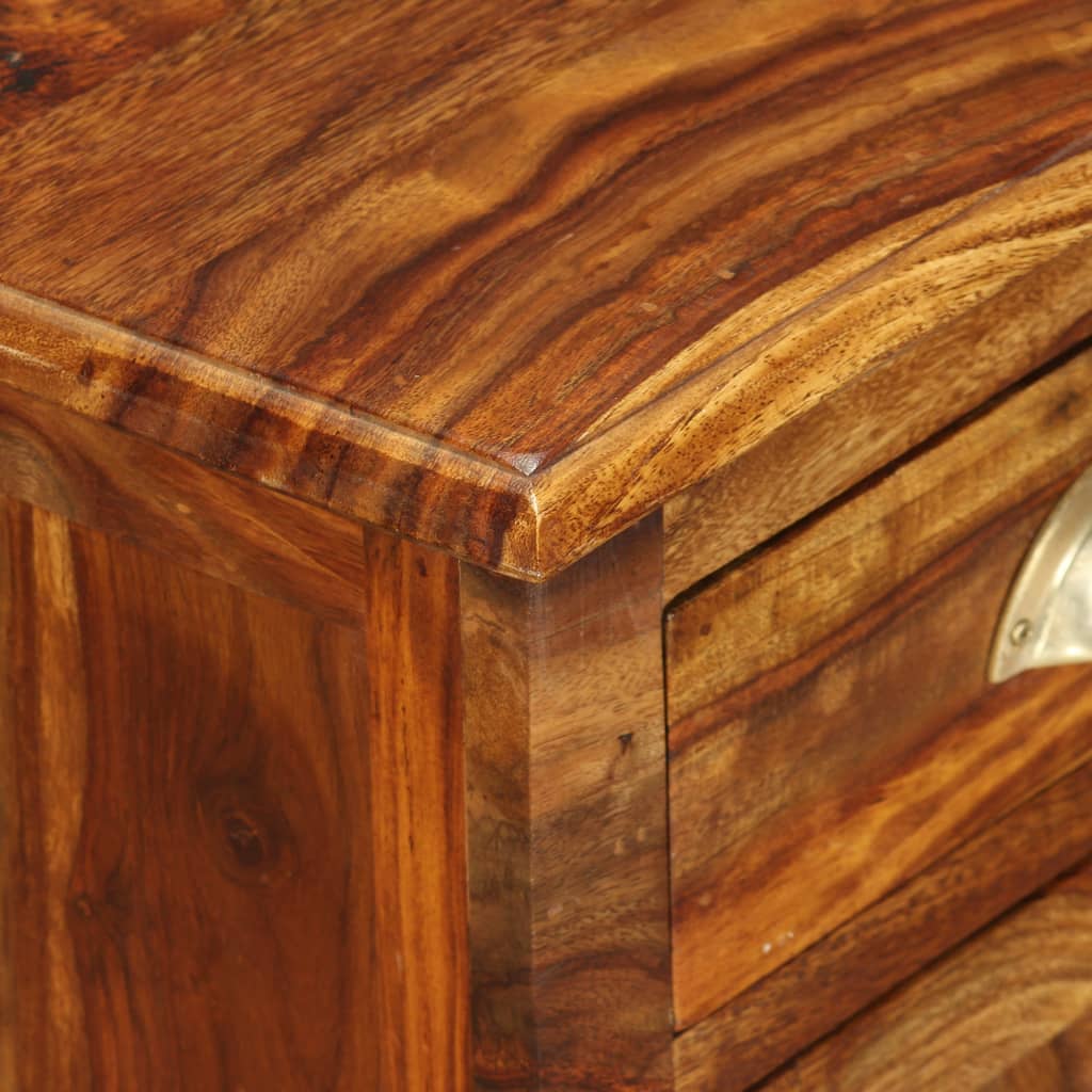 vidaXL Mesa de cabeceira em madeira sólida de sheesham 40x30x50 cm