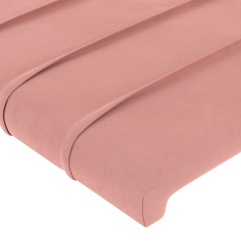 vidaXL Cabeceira de cama 2 pcs veludo 80x5x78/88 cm rosa