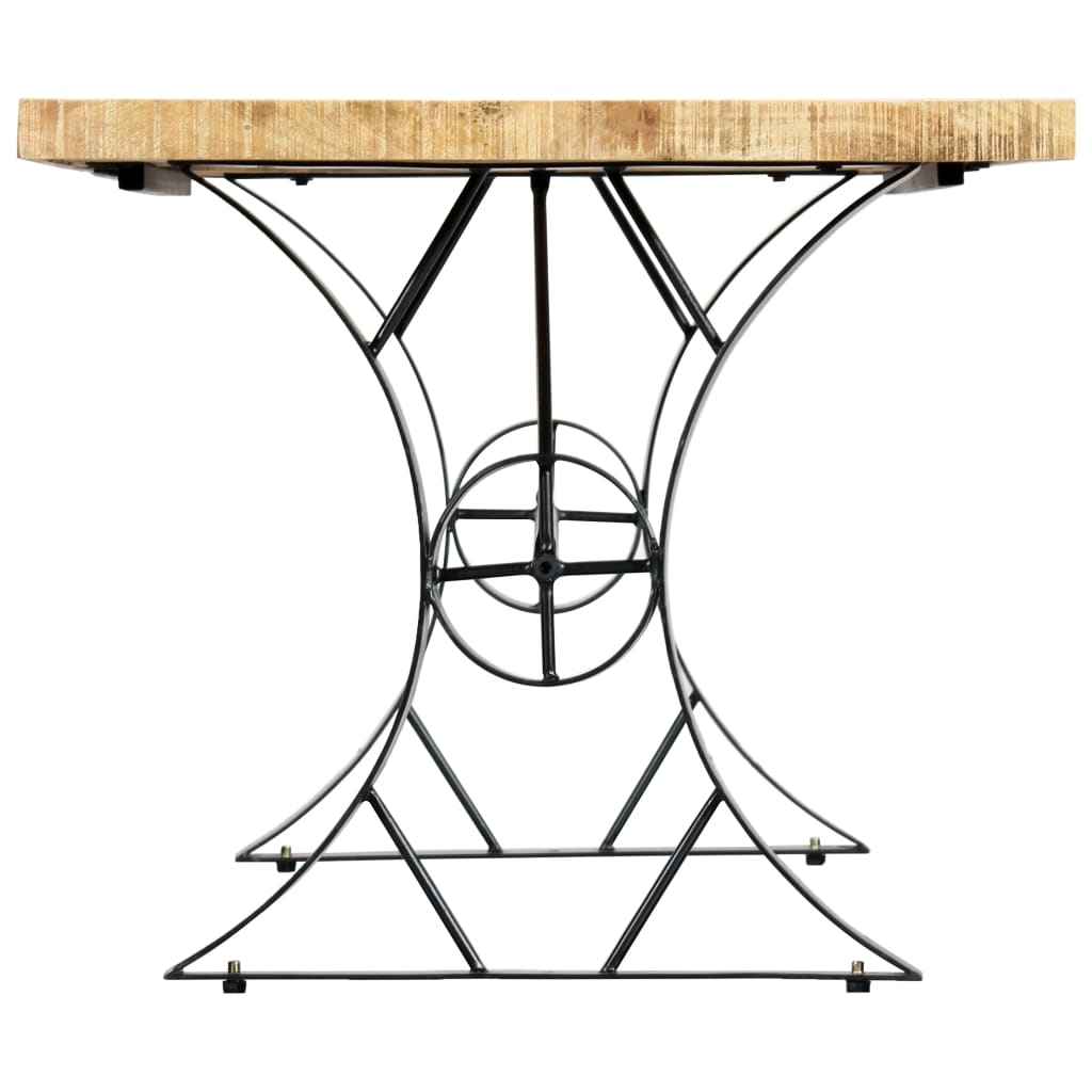 vidaXL Mesa de jantar madeira de mangueira maciça 180x90x76 cm