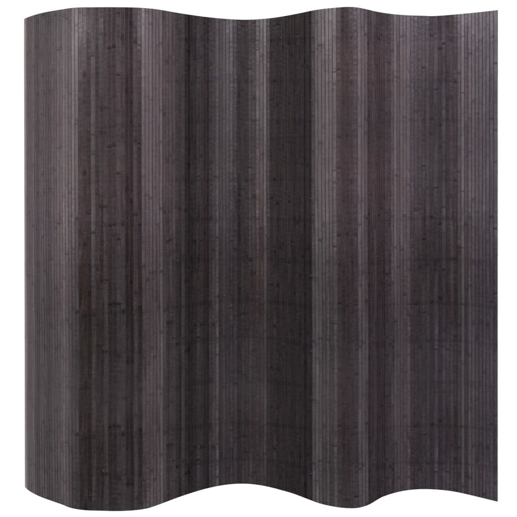 vidaXL Biombo/divisória de sala 250x165 cm bambu cinzento
