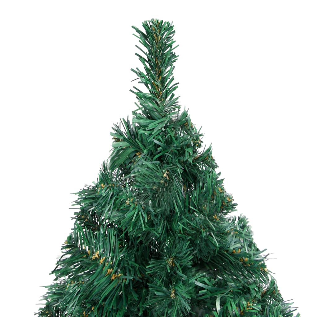 vidaXL Árvore Natal artificial pré-iluminada c/ bolas 150 cm PVC verde