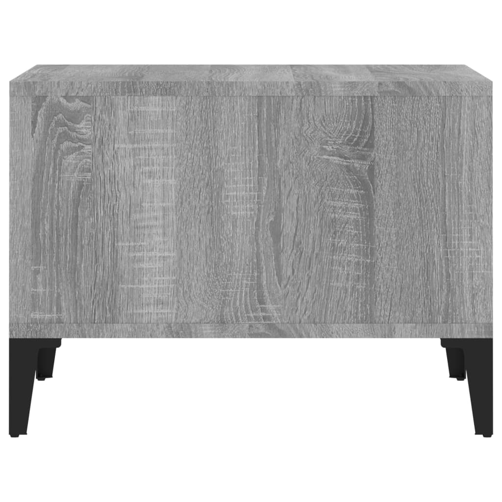 vidaXL Mesa de centro 60x50x36,5 cm derivados de madeira cinza sonoma