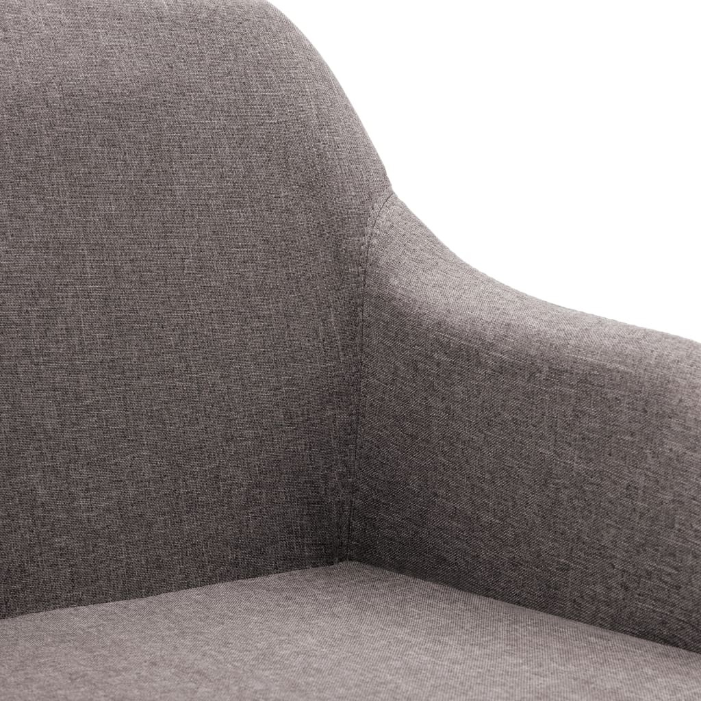 vidaXL Cadeiras de jantar giratórias 4 pcs tecido cinzento-acastanhado