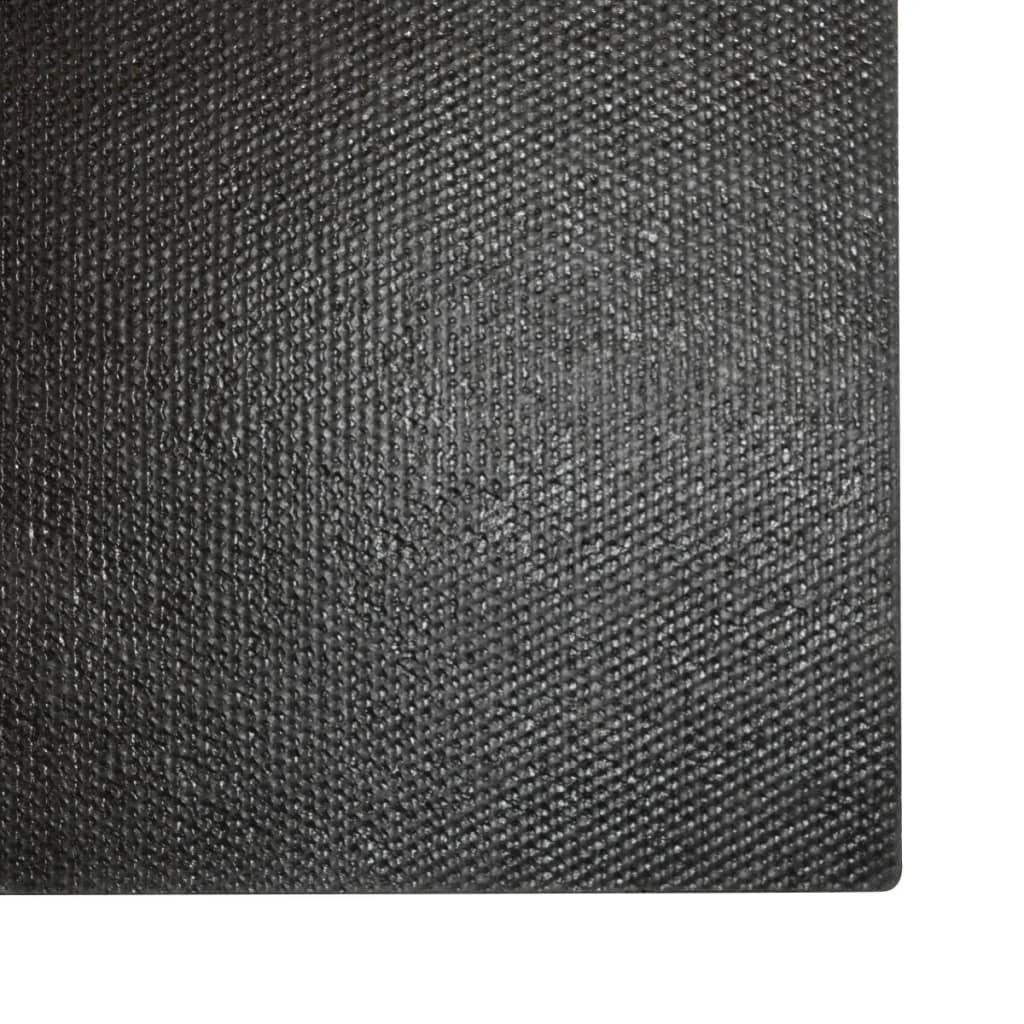 vidaXL Tapete de porta 80x100 cm fibra de coco tufada preto