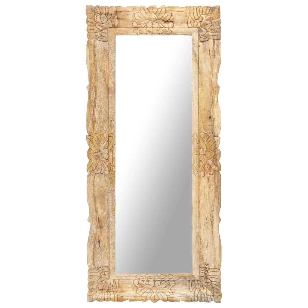 vidaXL Espelho 110x50 cm madeira de mangueira maciça