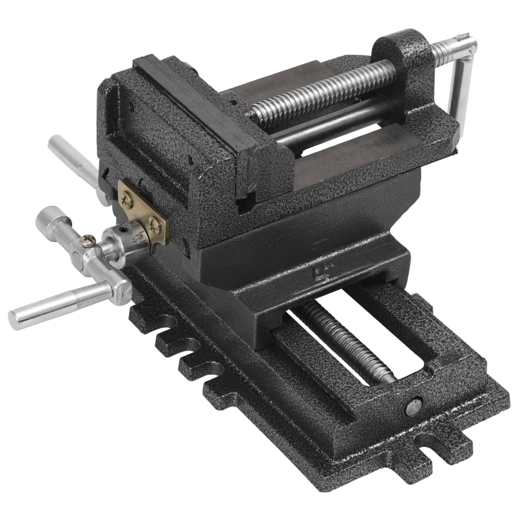 vidaXL Torno-prensa manual com corrediça transversal 78 mm